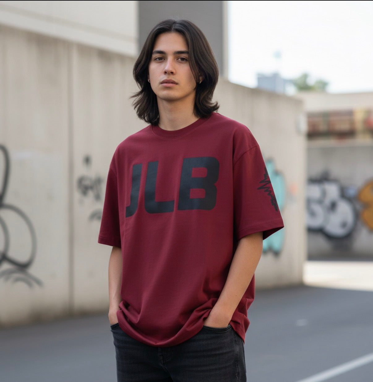 JLB Black Logo Essential Cotton T-Shirt